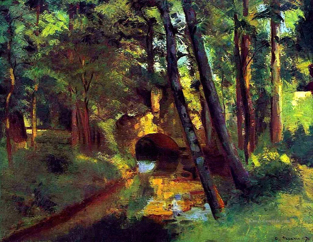 die kleine Brücke pontoise 1875 1 Camille Pissarro Szenerie Ölgemälde